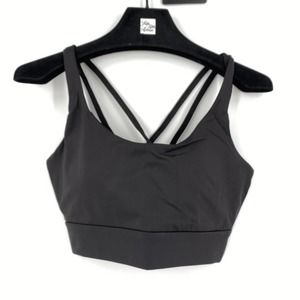 Balance Athletica Black The Quest Top Sports Bra Size Small